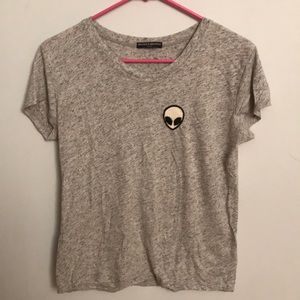 Brandy Melville grey alien shirt